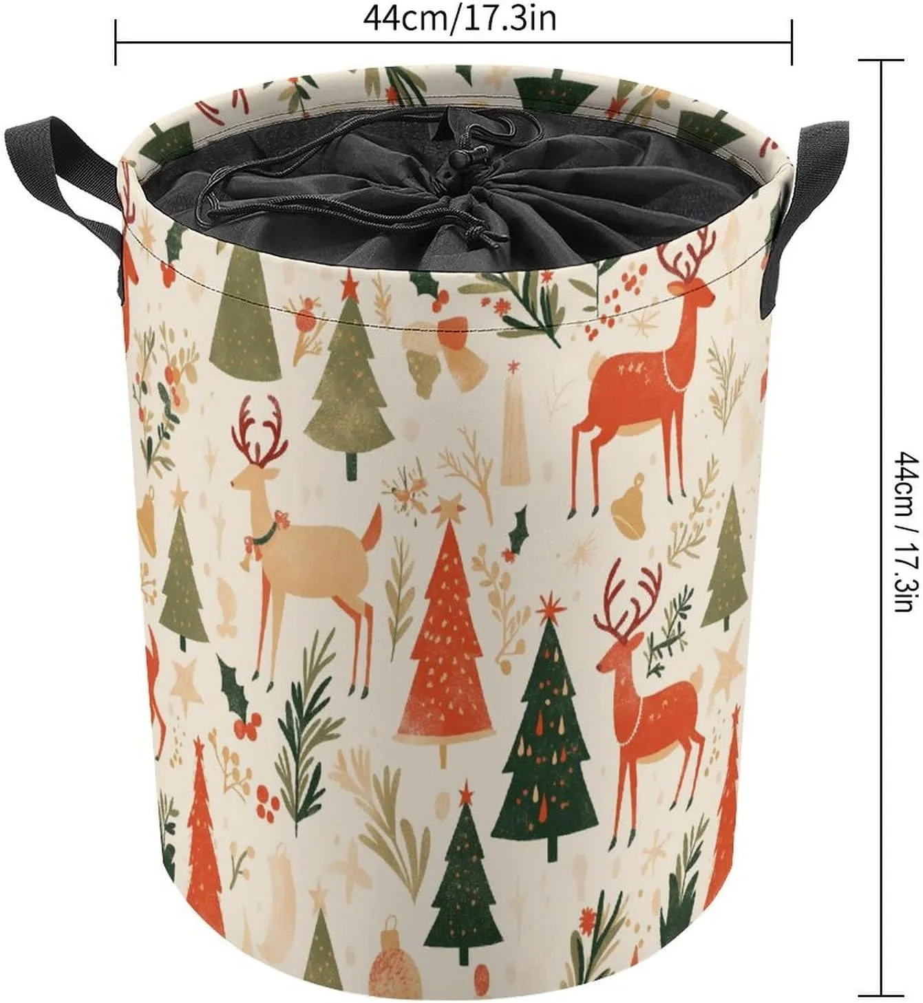 Laundry Hampers, Large Drawstring Laundry Bag, Removable Laundry Bags, Collapsible Storage Bin with Handles for Home Organization, Kids Room, Nursery Nature