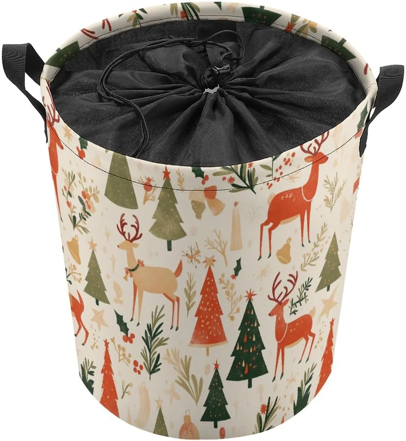 Laundry Hampers, Large Drawstring Laundry Bag, Removable Laundry Bags, Collapsible Storage Bin with Handles for Home Organization, Kids Room, Nursery Nature