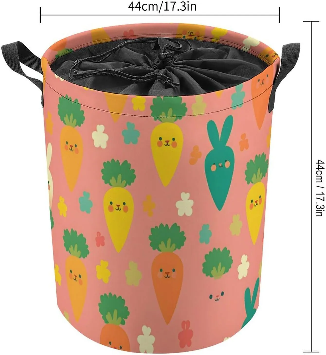 Laundry Hampers, Large Drawstring Laundry Bag, Removable Laundry Bags, Collapsible Storage Bin with Handles for Home Organization, Kids Room, Nursery Pattern