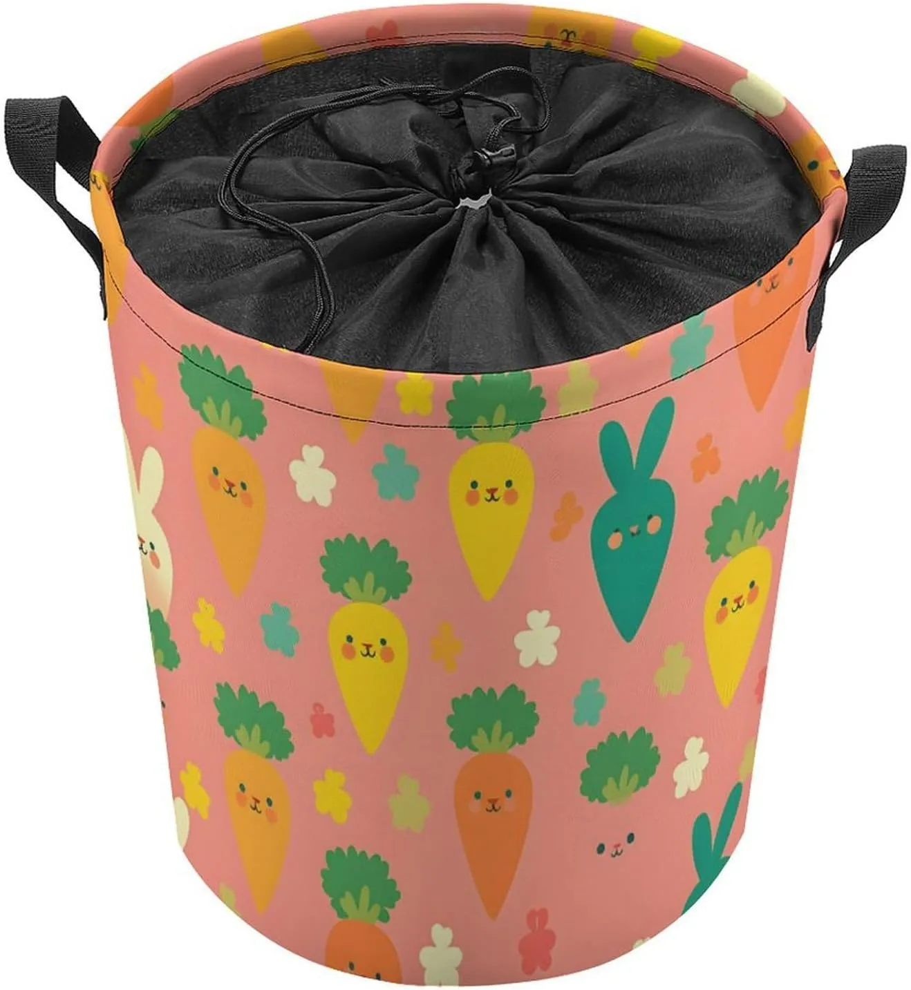 Laundry Hampers, Large Drawstring Laundry Bag, Removable Laundry Bags, Collapsible Storage Bin with Handles for Home Organization, Kids Room, Nursery Pattern