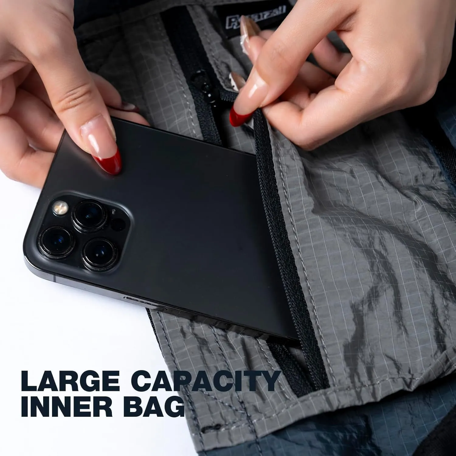 Lightweight Foldable Nylon Crossbody Bag, NO ZIPPER, Compact Polyester Packable Totes, Collapsible Handbag for Travel