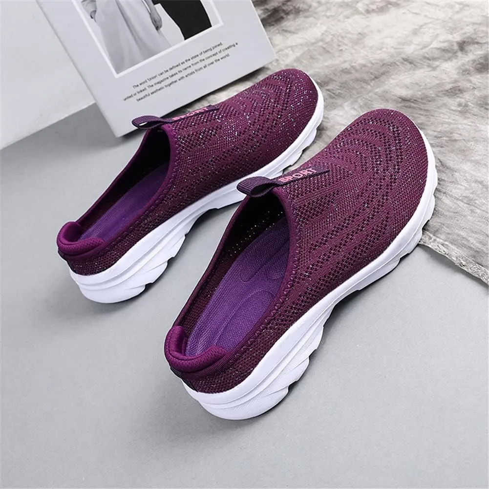 LLTMALL Women's Lightweight Closed Toe Slippers Slip-on Backless Sneakers Mesh Mule Shoes