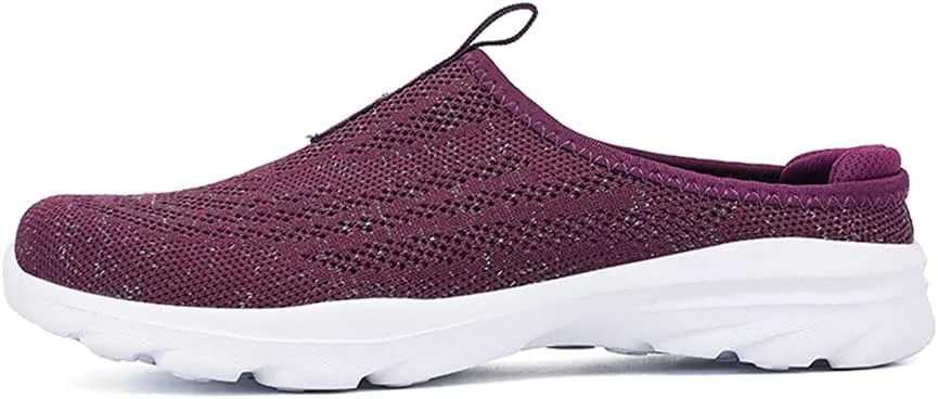 LLTMALL Women's Lightweight Closed Toe Slippers Slip-on Backless Sneakers Mesh Mule Shoes