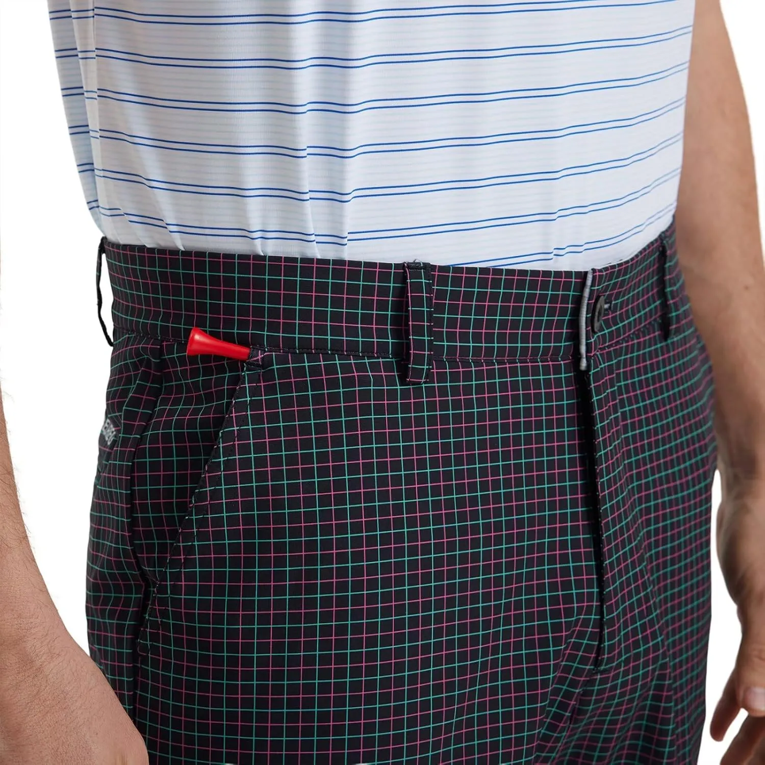 M MAELREG Golf Shorts Men Print Quick Dry 9" Stretch Lightweight Water-Resistant Flex Flat Front Fashion Mens Shorts Casual