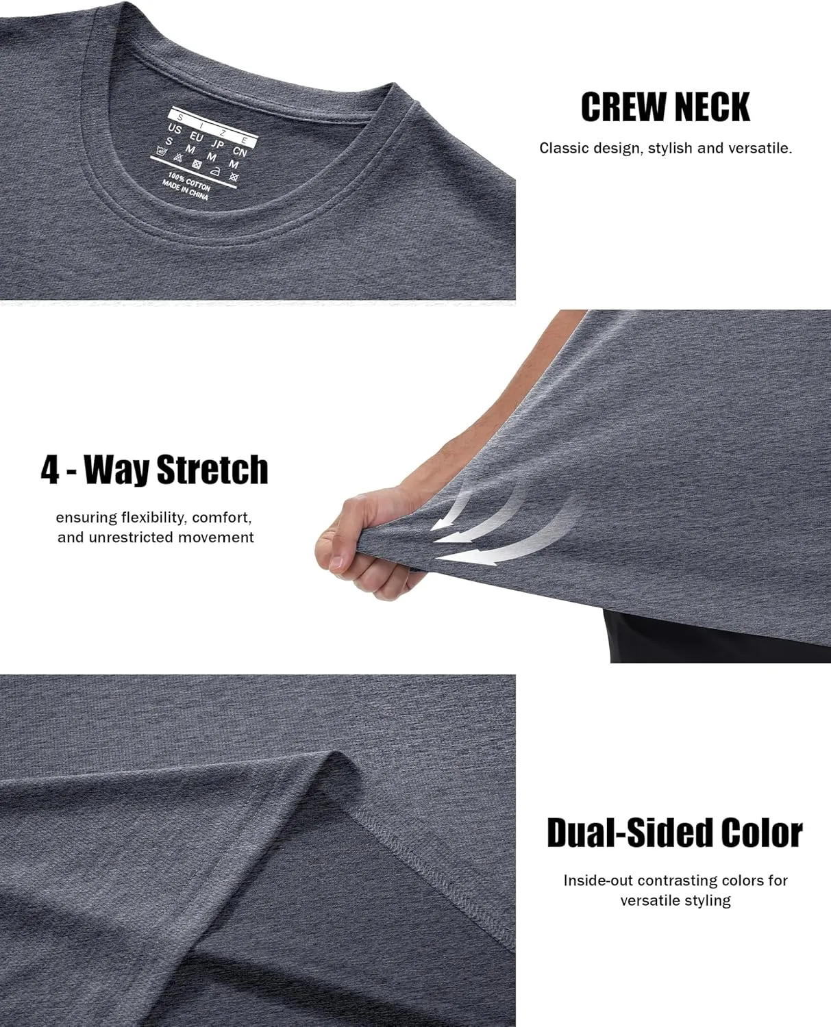 MAGCOMSEN Men's Short Sleeve Sun Protection Shirts Quick Dry Athletic T-Shirts Hiking Running Workout Gym Rash Guard