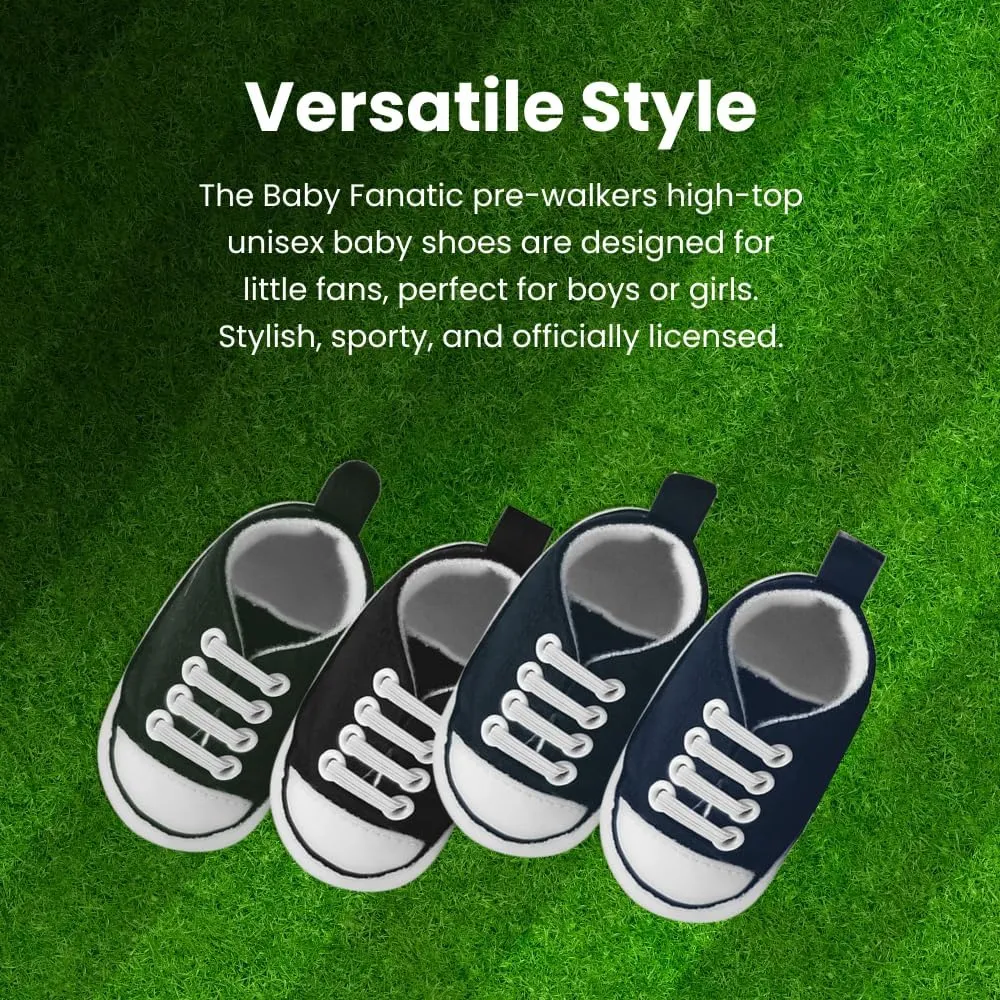 MasterPieces - NFL Baby Pre-Walkers Shoes, Officially Licensed San Francisco 49ers Football, High Top Sneakers, Soft Anti-Slip Soles, Boys and Girls, 0-6 Months