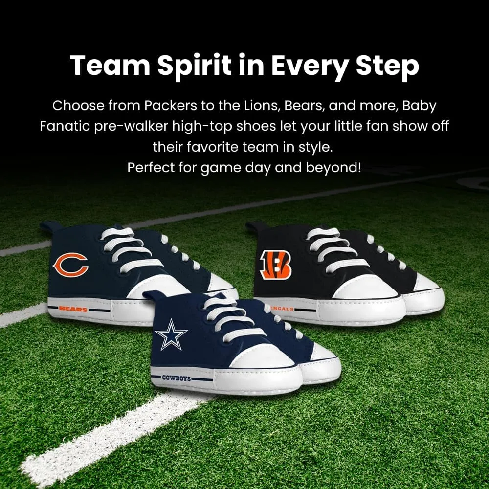 MasterPieces - NFL Baby Pre-Walkers Shoes, Officially Licensed San Francisco 49ers Football, High Top Sneakers, Soft Anti-Slip Soles, Boys and Girls, 0-6 Months