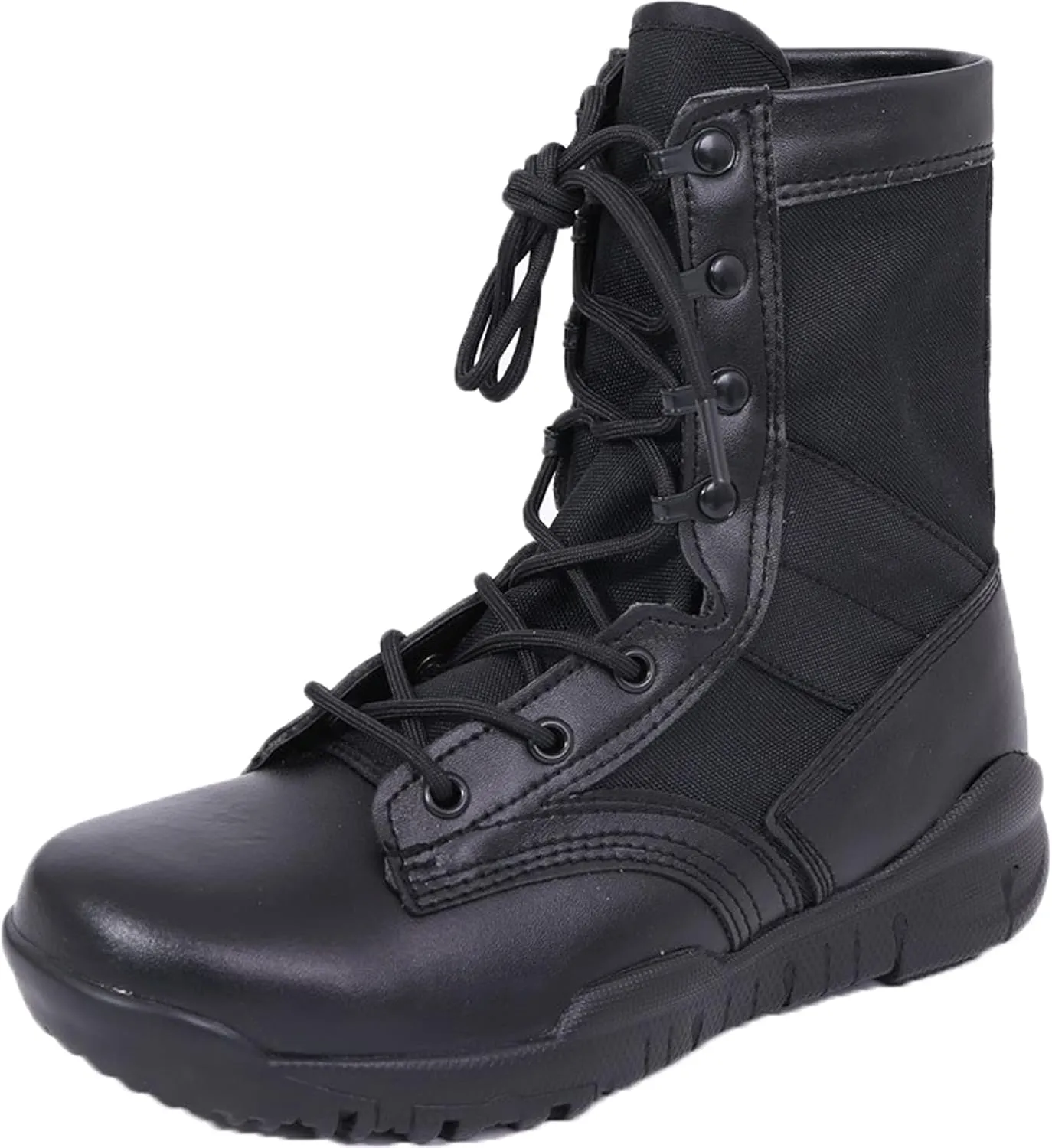 Men's High Rise Waterproof Lace Up Hiking Boots Backpacking Trekking Outdoor Shoes-Black||EU39/US7
