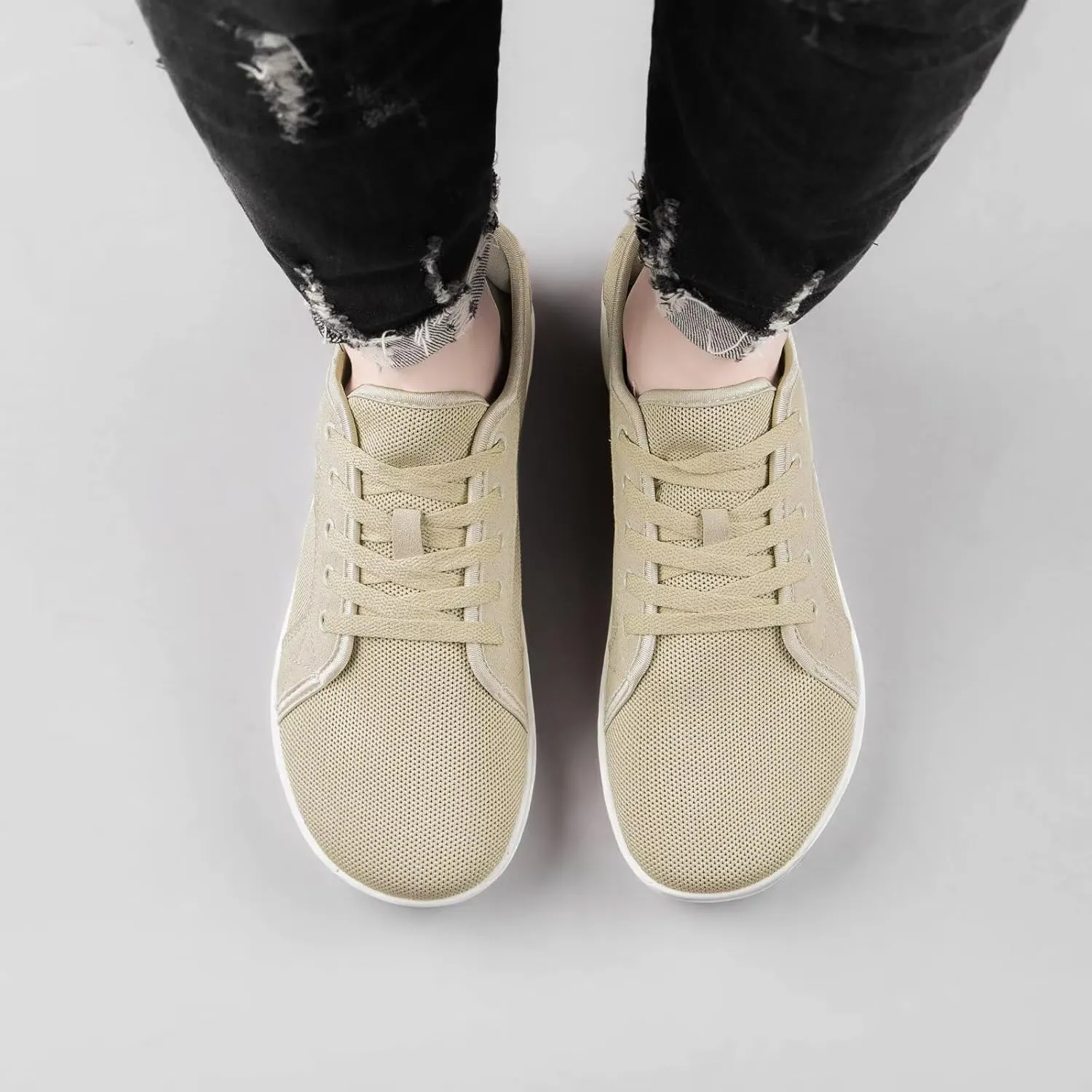 Mens Indoor Flat Shoes Wide Toe Barefoot House Sneakers Casual Breathable Comfortable