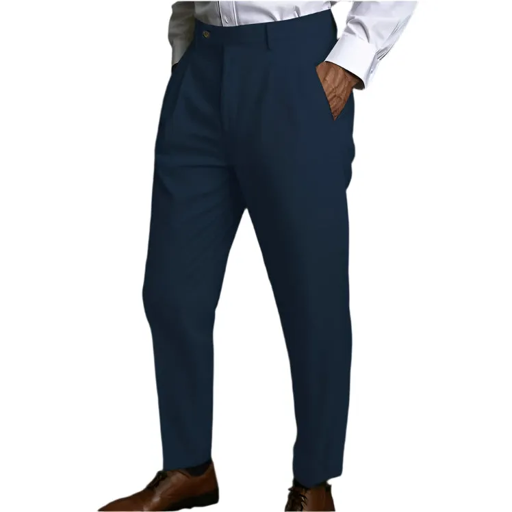 Men's Linen Pocket Flat Comfortable Breathable Trousers