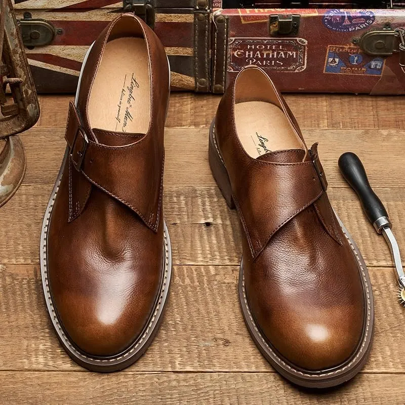 Men's Loafers Mens Genuine Leather Dress Shoes Flat Boat Shoes Casual Summer Breathable Soft Sole Loafers