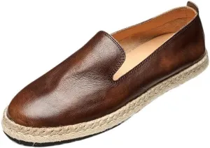Men's Loafers Slip-On Shoes with Non-Slip Sole Flat Boat Shoes Breathable Comfortable Casual