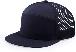 Men's Oversize XXL Flat Brim Baseball Cap Adjustable Performance Snapback Hat Laser Perforated Cap Plus Size for Big Head