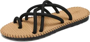 Men's Sandals Flat, beach shoes, water shoes,Comfortable and breathable rope slippers
