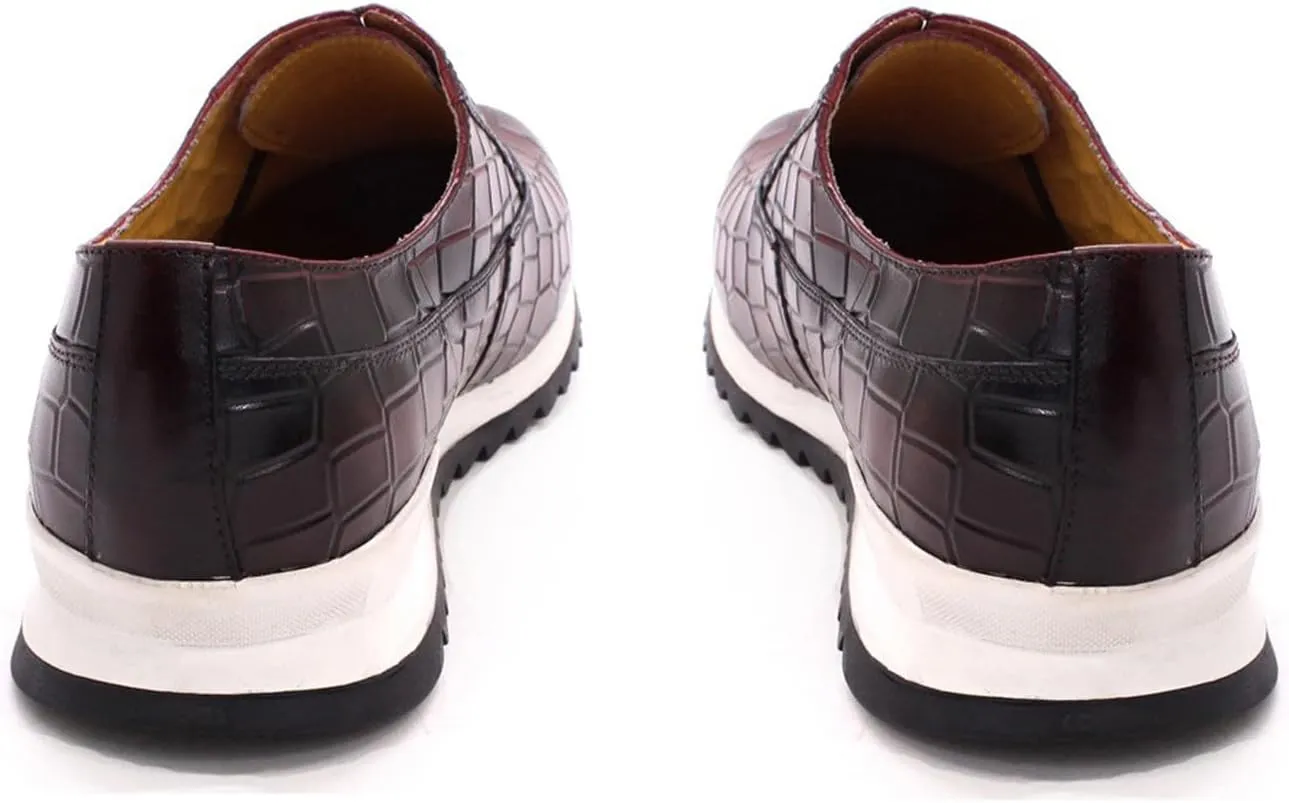 Mens Sneakers Casual Shoes Fashion Comfort Walking Shoes Modern Breathable Genunie Leather Flat Oxfords Men's Running Shoes