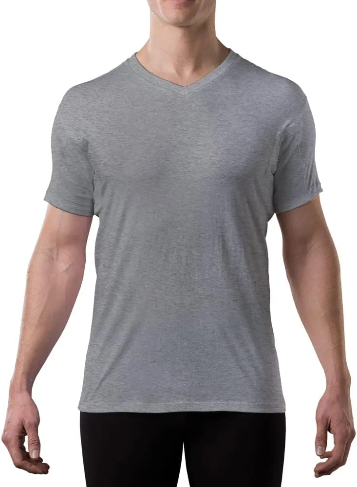 Men's Sweatproof Undershirt | Cotton V Neck | Original Fit | with Sweat Pads