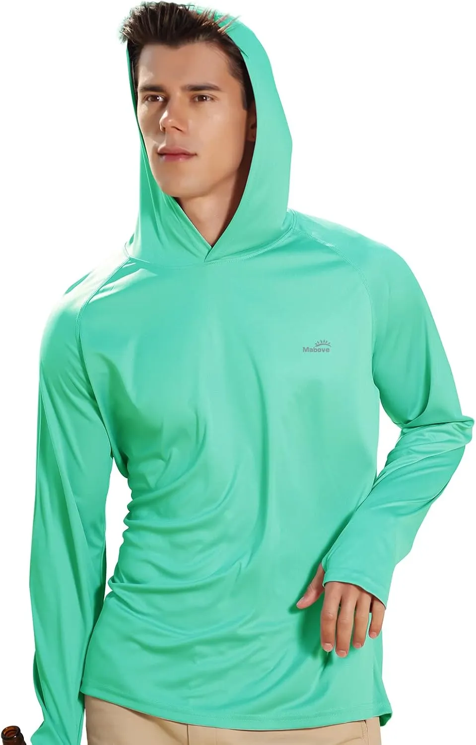 Men's UPF 50  Long Sleeve Sun Shirts UV Protection Hoodie Rash Guard Hiking Fishing Swim T Shirt
