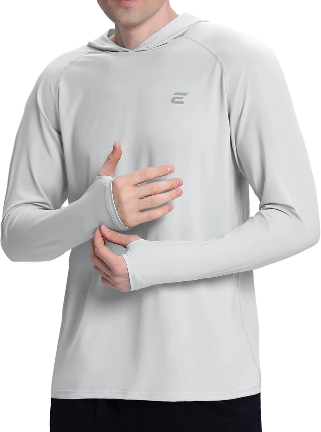 Men's UPF 50  Sun Protection Hoodie Shirts UV SPF Long Sleeve Rash Guard Fishing Swim Shirts Quick Dry