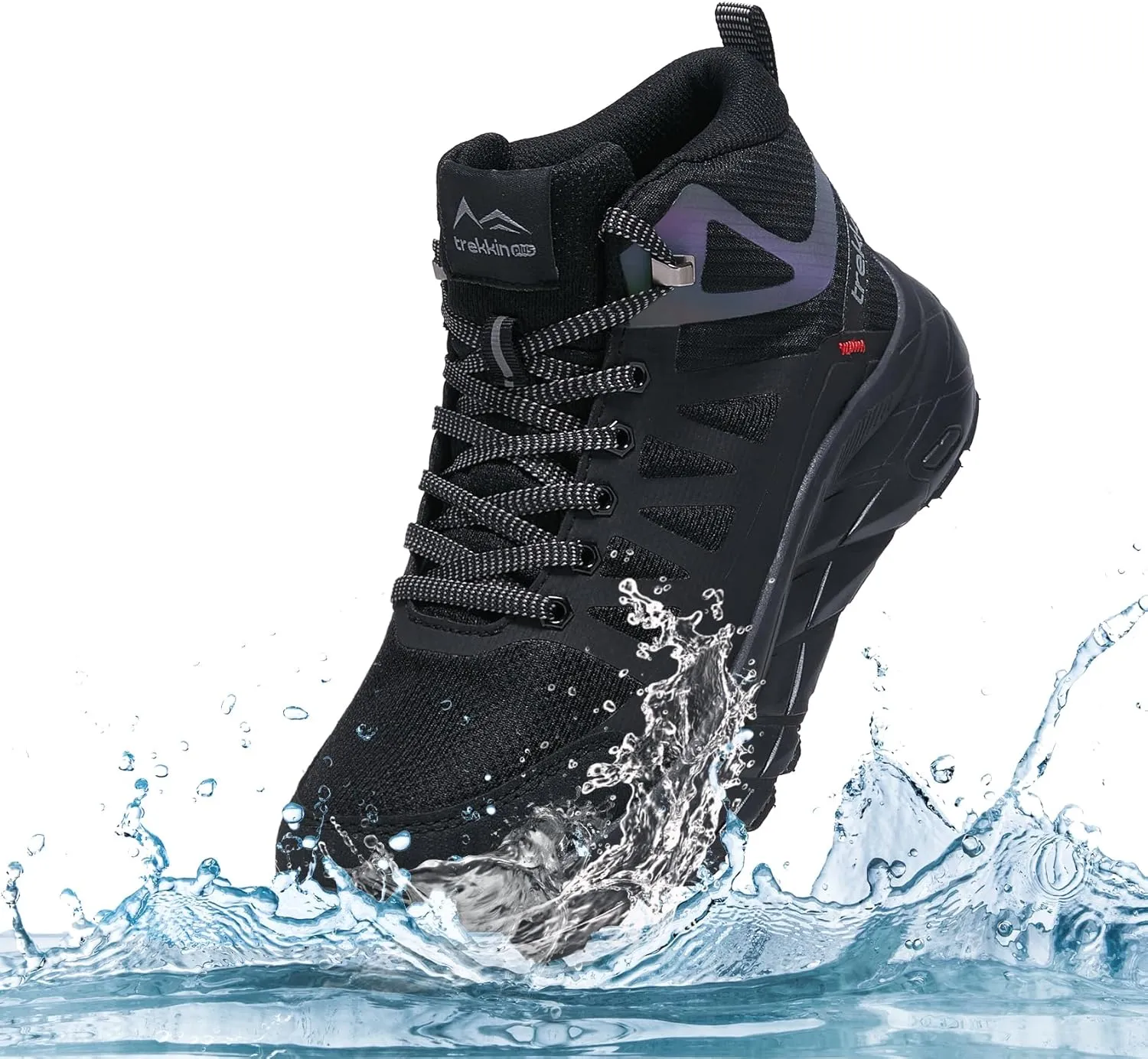 Men's Waterproof Shoes Hiking Trekking Trails Outdoor Lightweight Slip Resistant Cushion Sole Comfortable Work Shoes Walking Boot