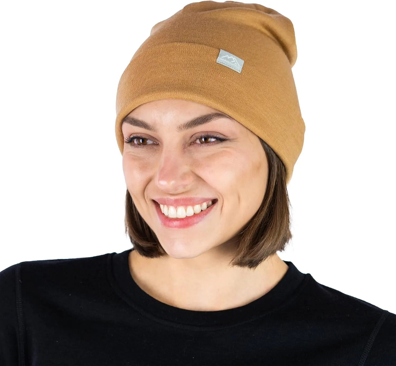 Merino Wool Beanie Men and Women – Cuff Merino Wool Hats for Men and Women - Unisex Adult Beanie Hat and Socks