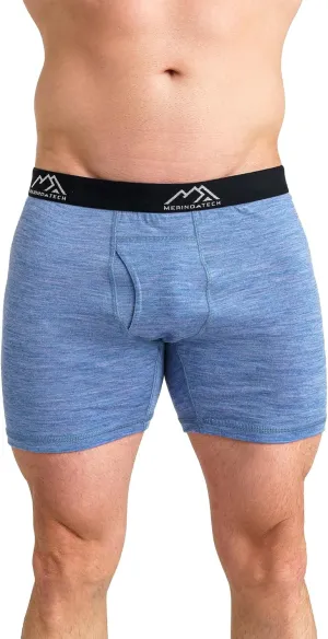 Merino.tech Merino Wool Underwear Mens - 100% Merino Wool Base Layer Boxer Briefs for Men