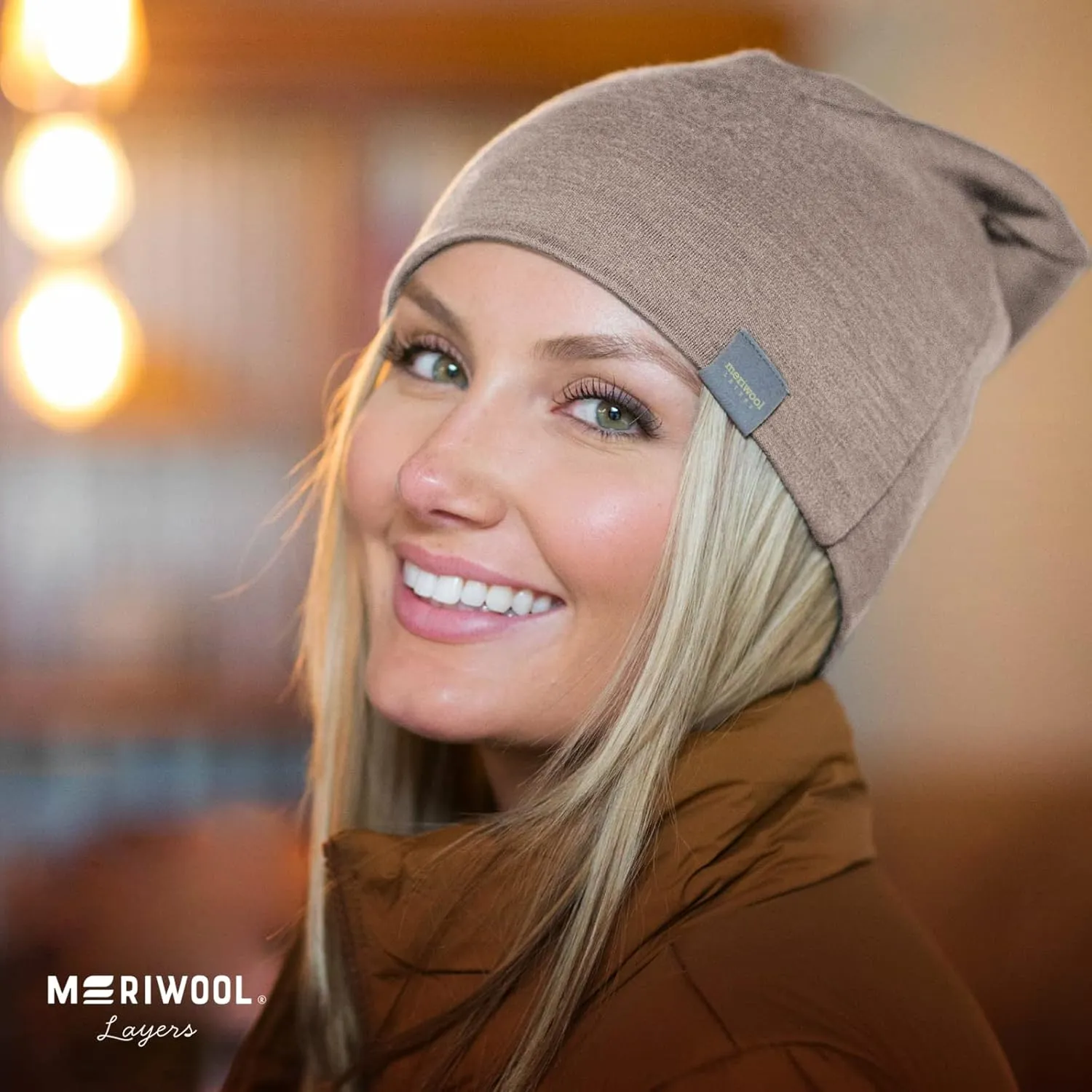 MERIWOOL Unisex Merino Wool Cuff Beanie Winter Hat for Men and Women