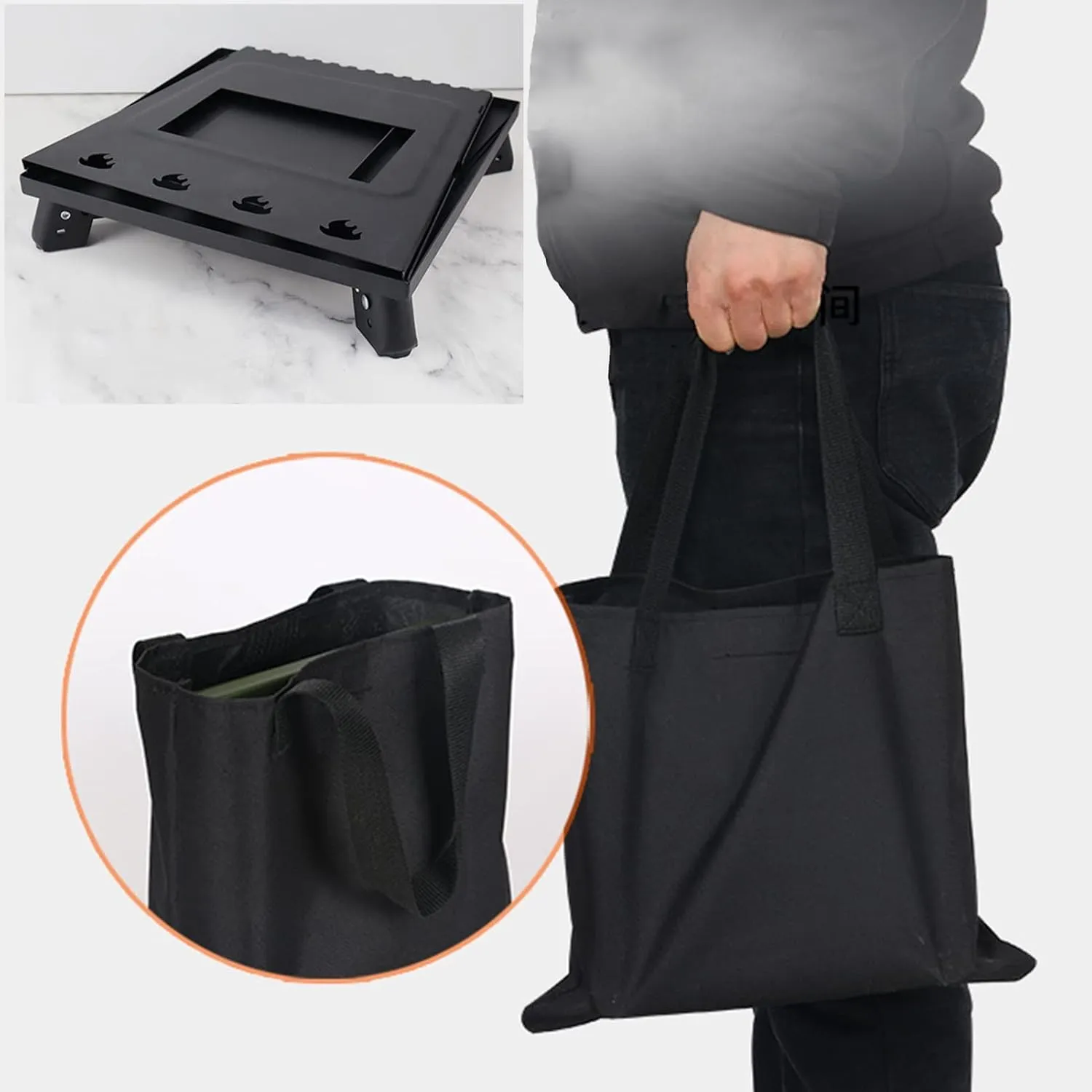 Mobile Wood Stove Heater, Portable Tent Wood Burning Camping Stove Chimney kit, Stainless Steel, for Home Heating Cooking, Outdoor Travel Picnic BBQ