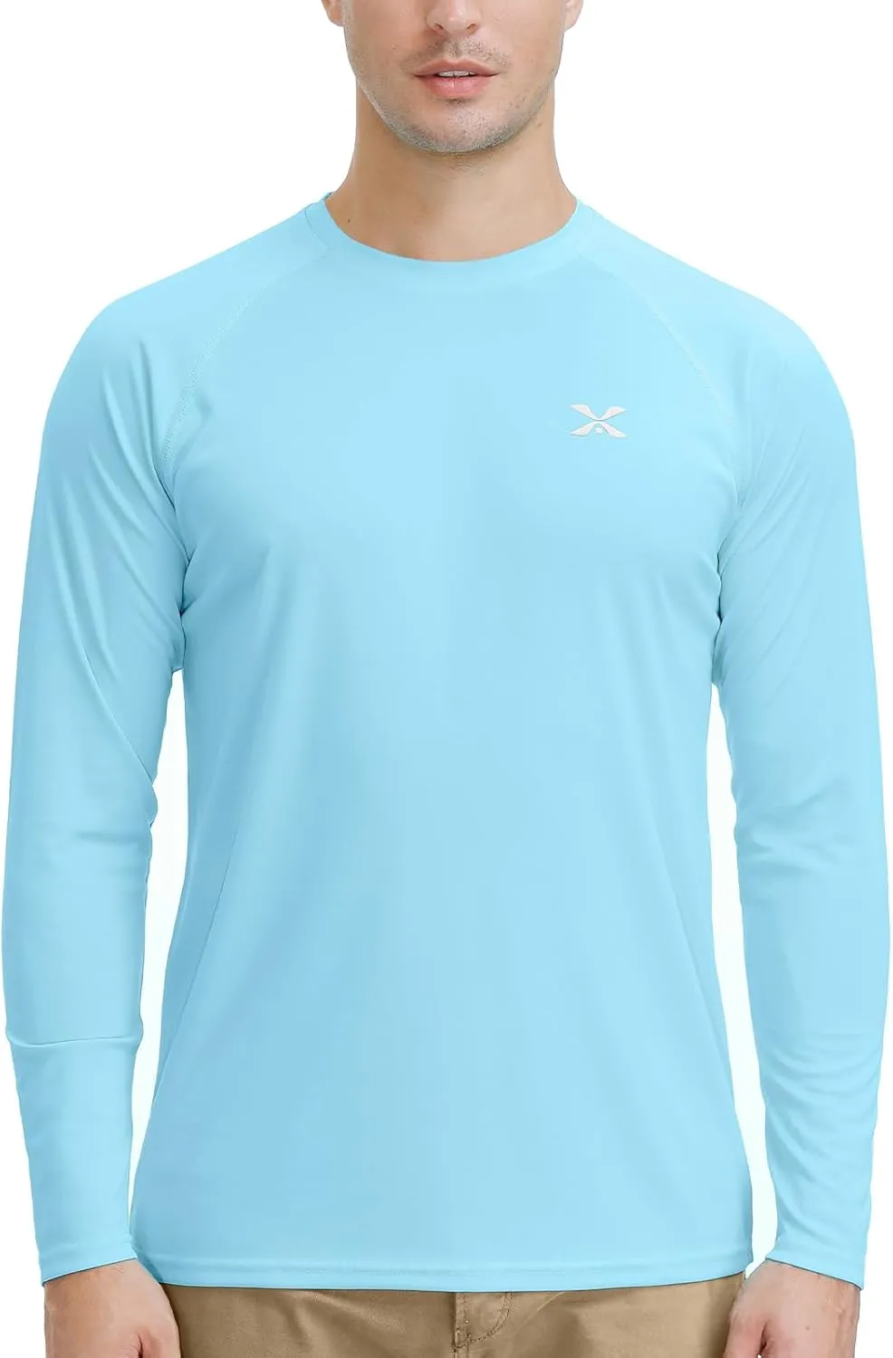 MOHEEN Men's Long Sleeve Rashguard UPF 50  Sun Shirts Quick Dry Hiking Fishing Swim T-Shirt M-3XL