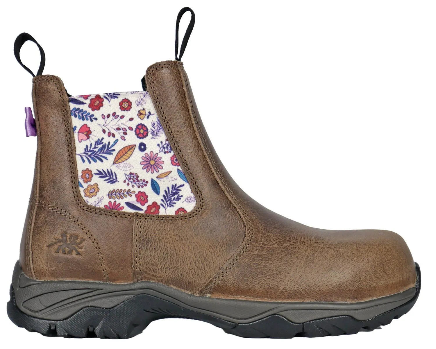 Moxie Trades Womens Angel Distressed Composite Toe Brown Leather Work Boots