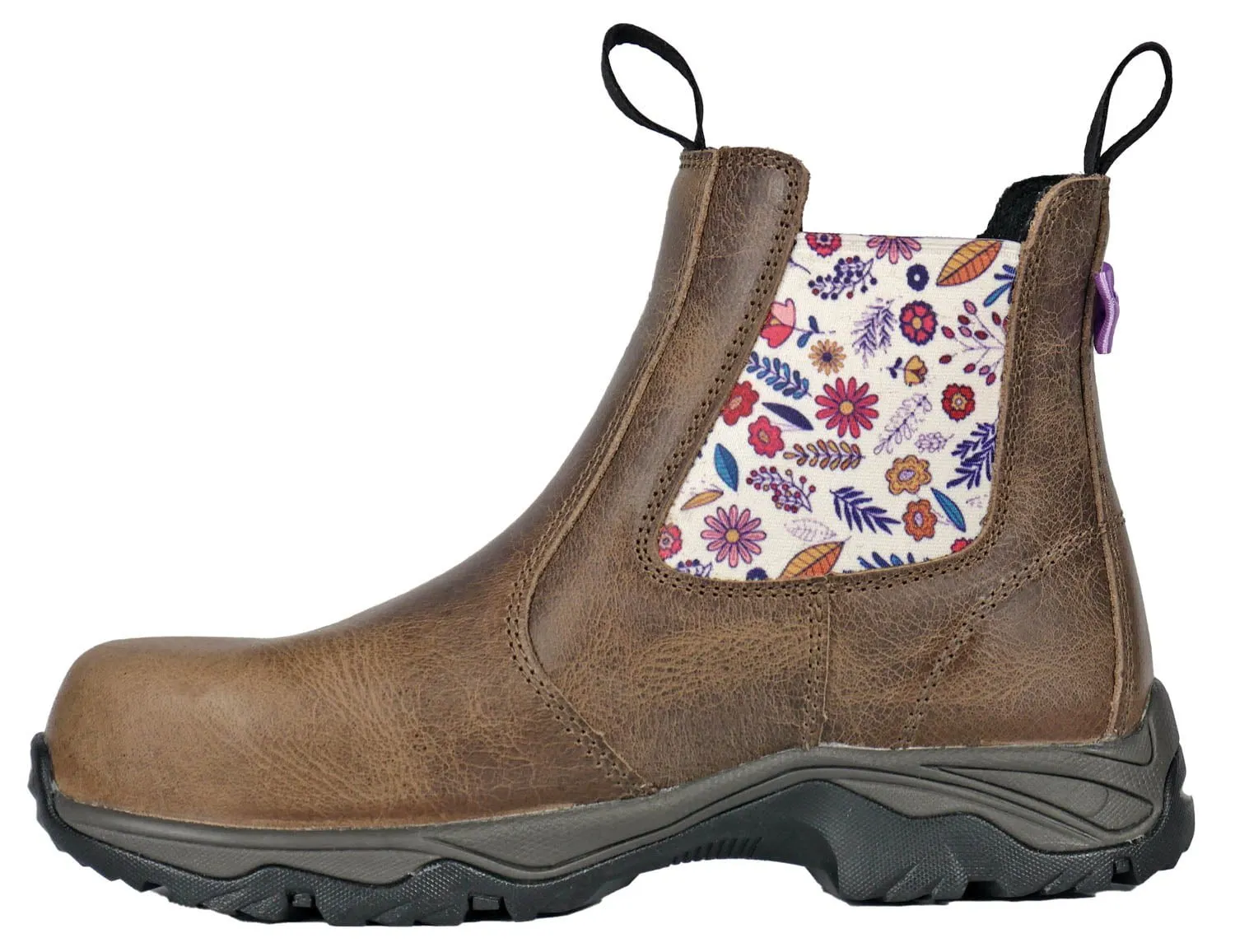 Moxie Trades Womens Angel Distressed Composite Toe Brown Leather Work Boots
