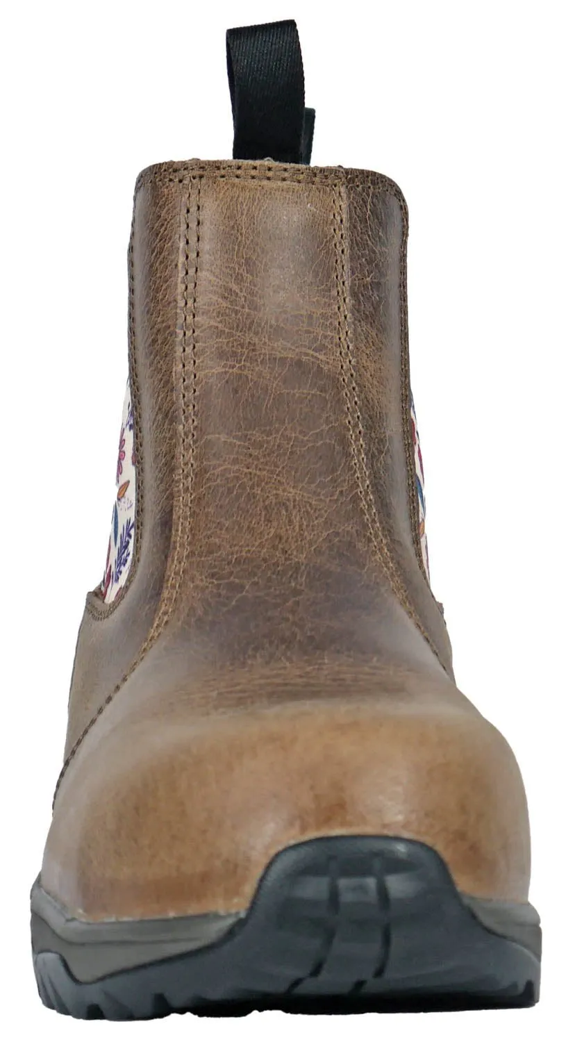 Moxie Trades Womens Angel Distressed Composite Toe Brown Leather Work Boots