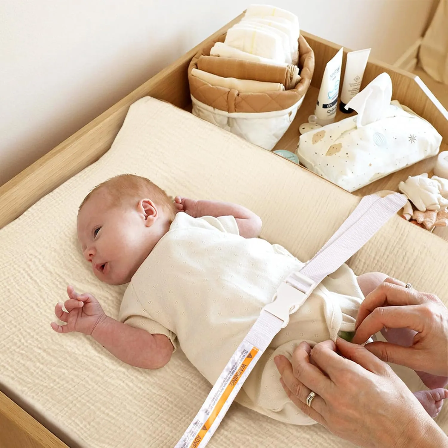 Muslin Changing Pad Cover Unisex, Solid Color Muslin Baby Changing Mats for Boys & Girls, 100% Cotton 3-Pack Breathable and Skin-Friendly Changing Table Covers, Large