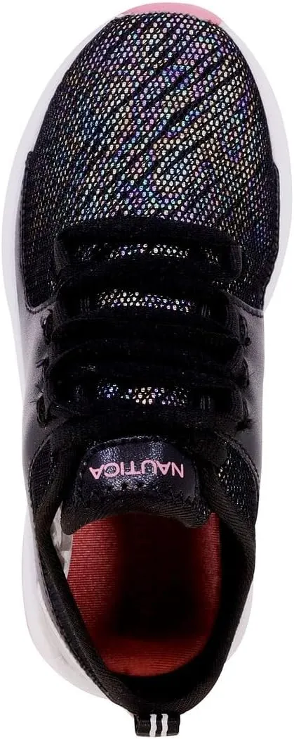 Nautica Kids Girls Metallic Fashion Sneaker Lace-Up Athletic Running Shoe I kappil I (Big Kid - Little Kid - Toddler)