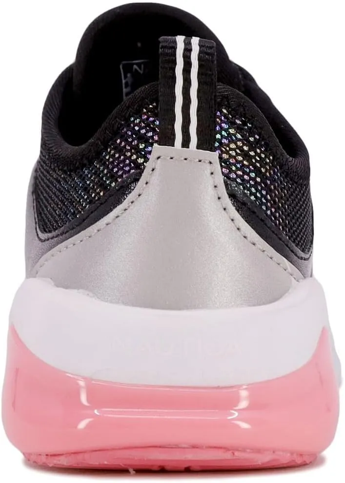 Nautica Kids Girls Metallic Fashion Sneaker Lace-Up Athletic Running Shoe I kappil I (Big Kid - Little Kid - Toddler)