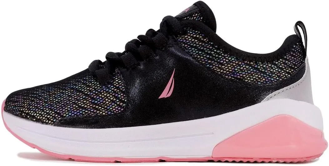 Nautica Kids Girls Metallic Fashion Sneaker Lace-Up Athletic Running Shoe I kappil I (Big Kid - Little Kid - Toddler)
