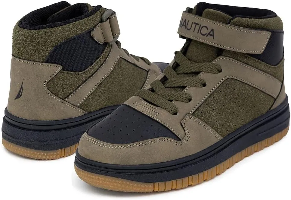 Nautica Kids Sneaker: Lace-Up Fashion Shoe with Boot-Like High Top Design for Boys and Girls (Big Kid/Little Kid Sizes) - Horizon