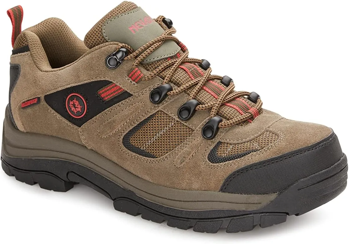 Nevados Men's Klondike Low Waterproof Hiking Shoe | Lightweight for Trail, Walking, Summer Outdoors | Comfortable w/Memory Foam | Rugged Carbon Rubber Sole