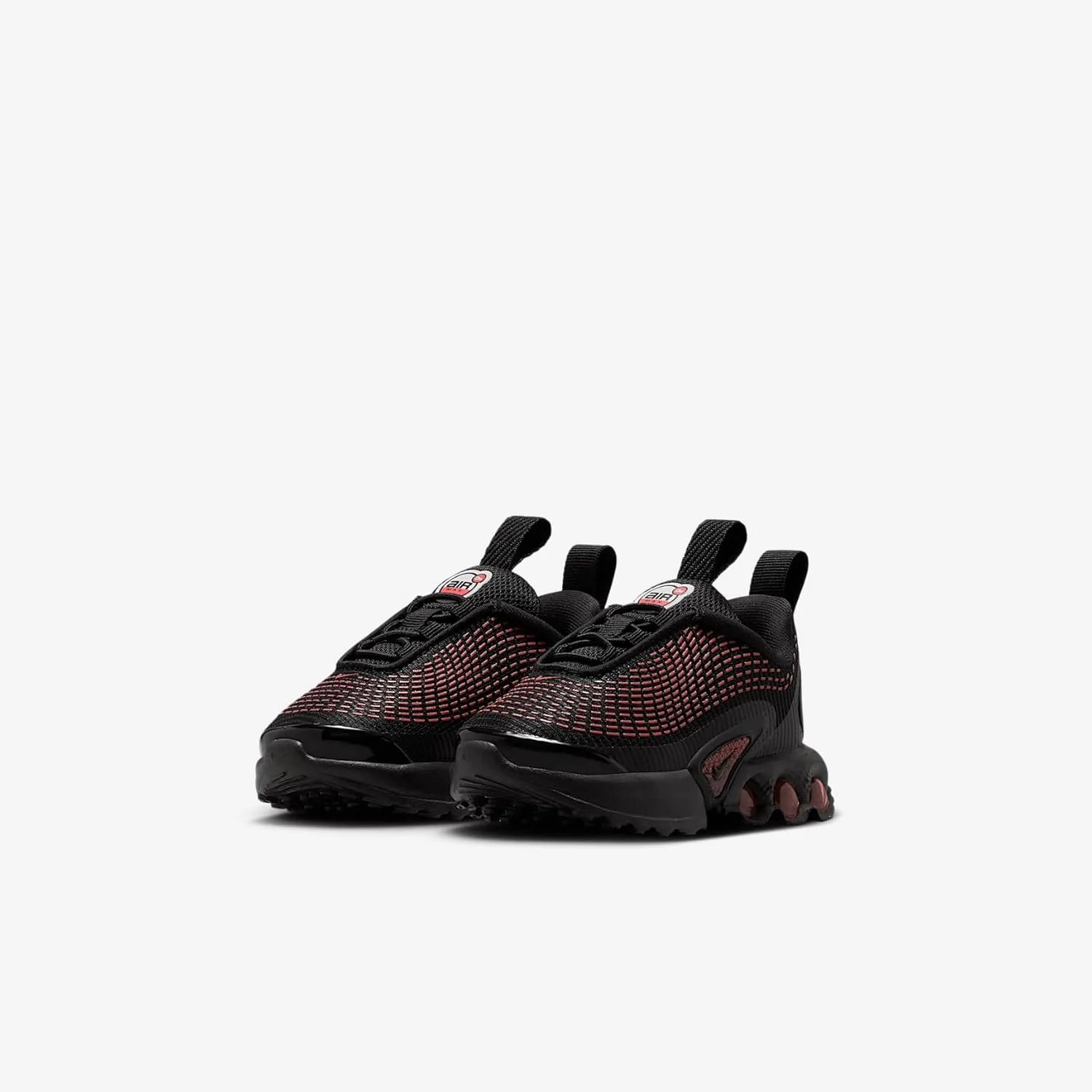 Nike Air Max Dn Baby/Toddler Shoes (FN4452-006, Black/Black/Bright Crimson/Black)