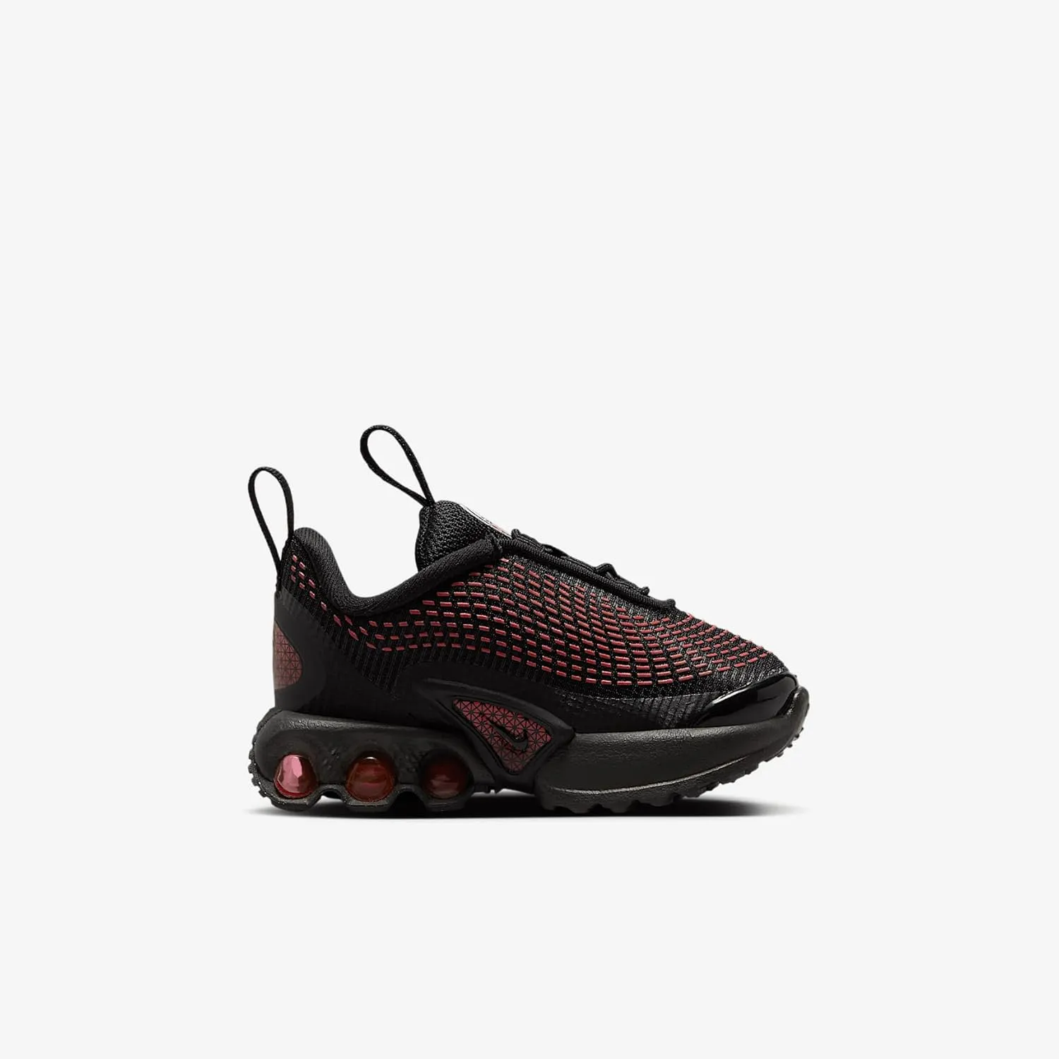 Nike Air Max Dn Baby/Toddler Shoes (FN4452-006, Black/Black/Bright Crimson/Black)