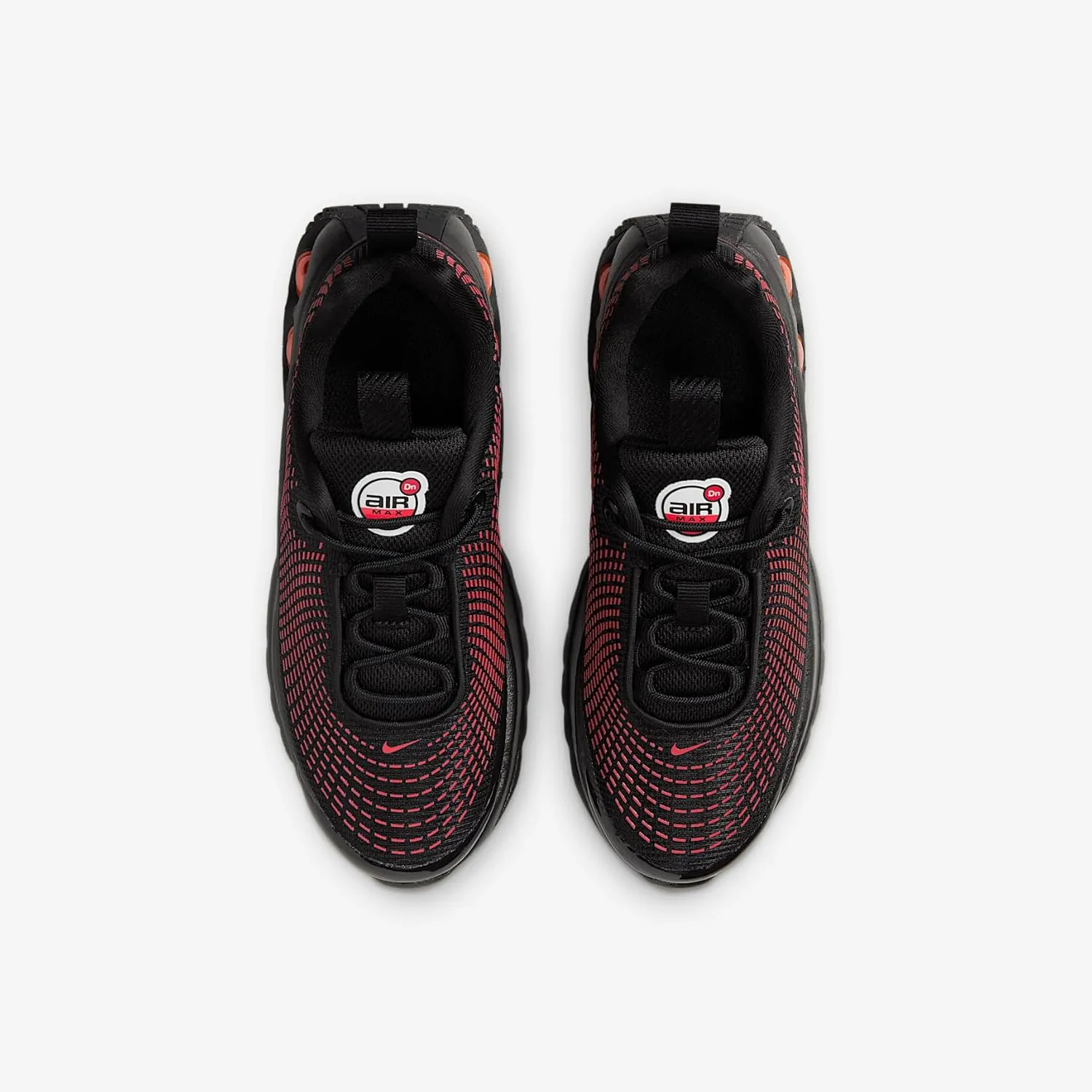 Nike Air Max Dn Little Kids' Shoes (FN4453-006, Black/Black/Bright Crimson/Black)