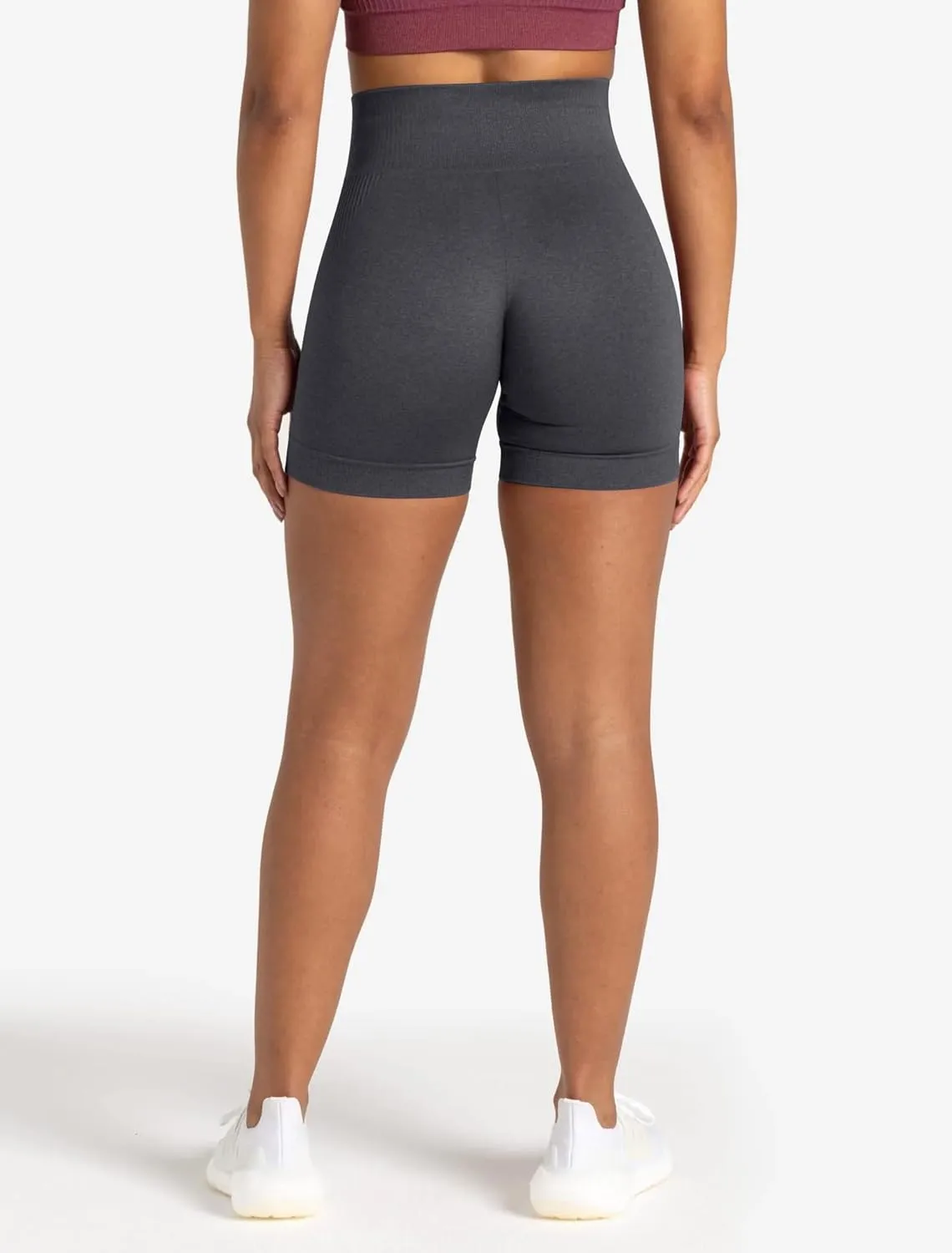 OQQ Women 2 Piece Shorts Butt Lifting High Waist Tummy Control Yoga Athletic Workout Shorts