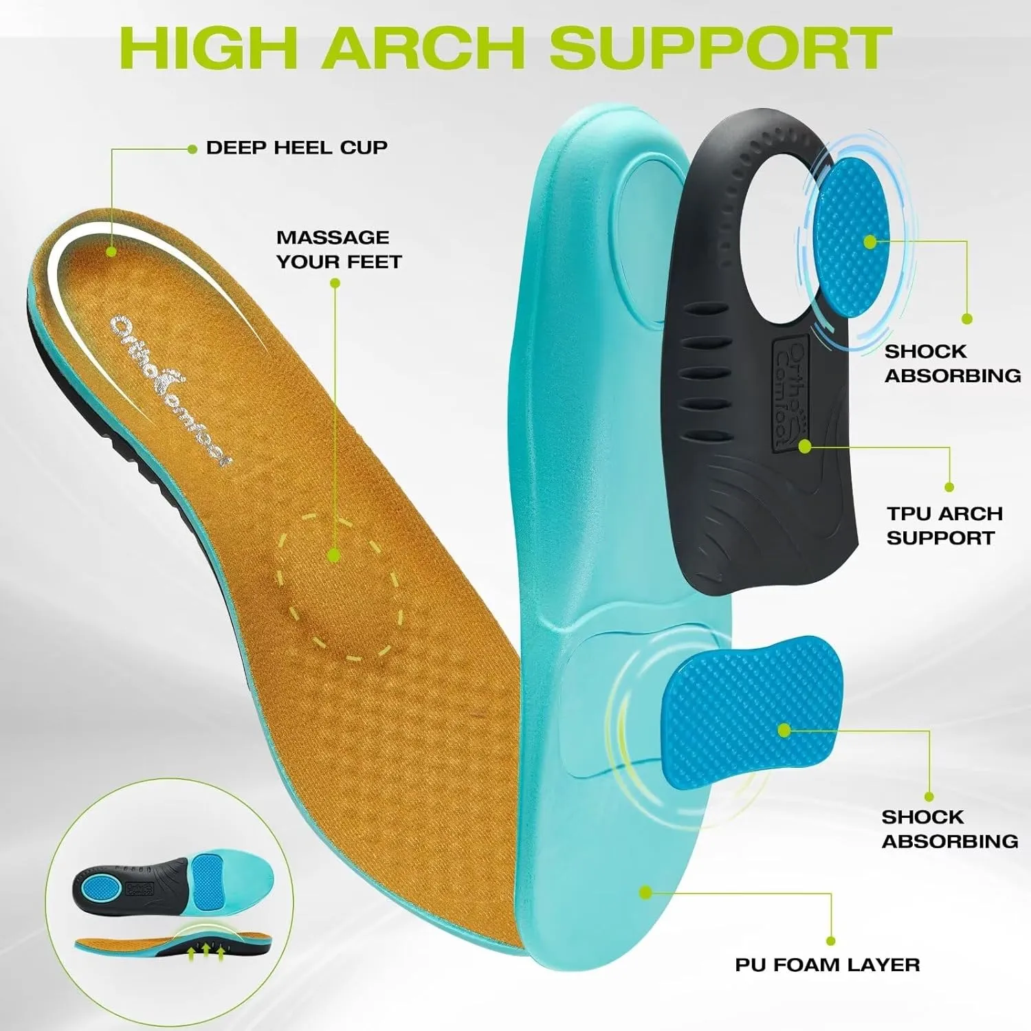 OrthoComfoot Men's Orthopedic Fashion Sneakers: Comfortable Casual Arch Support Walking Shoes for Plantar Fasciitis and Flat Feet, Orthotic Tennis Work Shoes for Foot and Heel Pain
