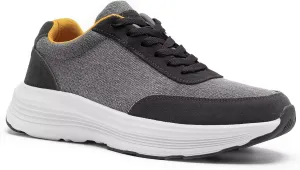 OrthoComfoot Men's Orthopedic Fashion Sneakers: Comfortable Casual Arch Support Walking Shoes for Plantar Fasciitis and Flat Feet, Orthotic Tennis Work Shoes for Foot and Heel Pain