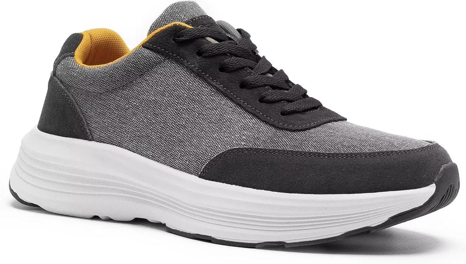 OrthoComfoot Men's Orthopedic Fashion Sneakers: Comfortable Casual Arch Support Walking Shoes for Plantar Fasciitis and Flat Feet, Orthotic Tennis Work Shoes for Foot and Heel Pain