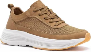 OrthoComfoot Men's Orthopedic Fashion Sneakers for Arch Support: Comfortable Walking Shoes for Plantar Fasciitis, Casual Breathable Orthotic Outdoor Shoes for Foot and Heel Pain Relief