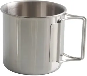 Outdoor stainless steel 304 mug with foldable handle picnic portable camping mug 2pc