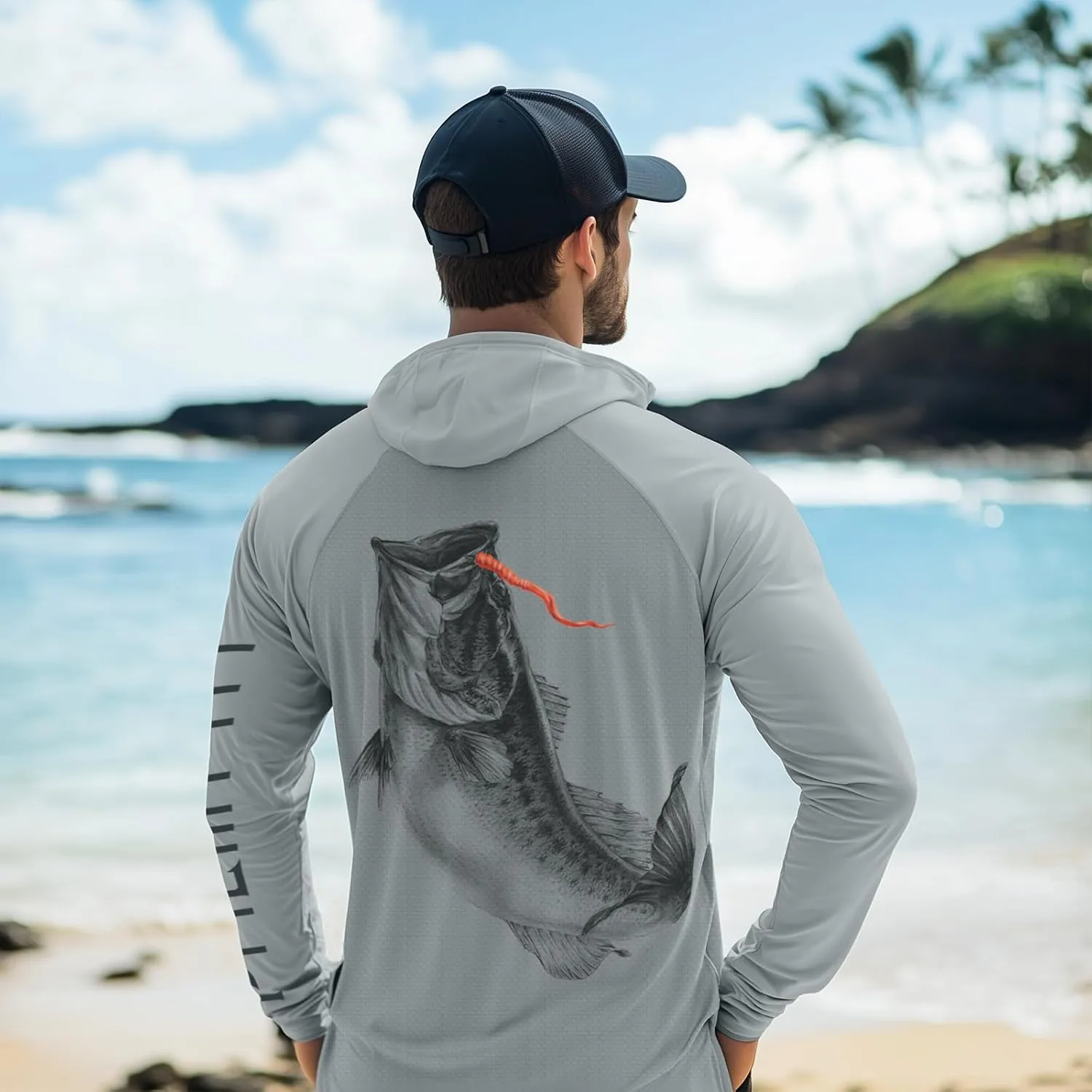 Palmyth Fishing Hoodie for Men UPF 50  Sun Protection Long Sleeve UV Shirts Breathable Quick-Dry