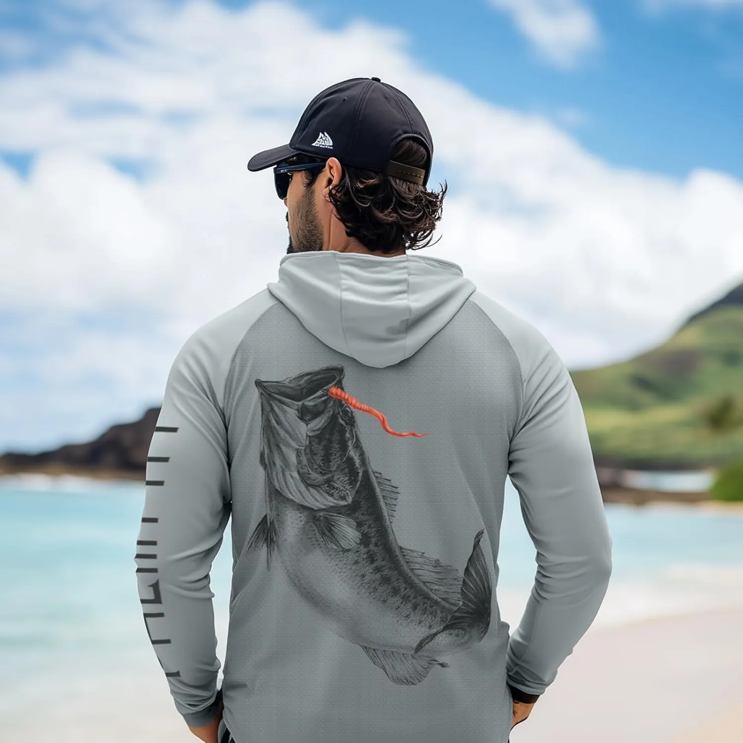 Palmyth Fishing Hoodie for Men UPF 50  Sun Protection Long Sleeve UV Shirts Breathable Quick-Dry