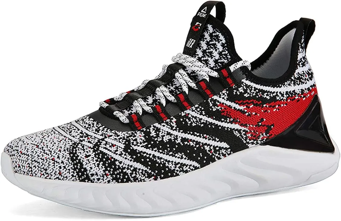 PEAK Mens Comfortable Running Shoes Taichi King Adaptive Smart Cushioning Supportive Training Sneakers for Walking, Tennis, Fitness, Gym