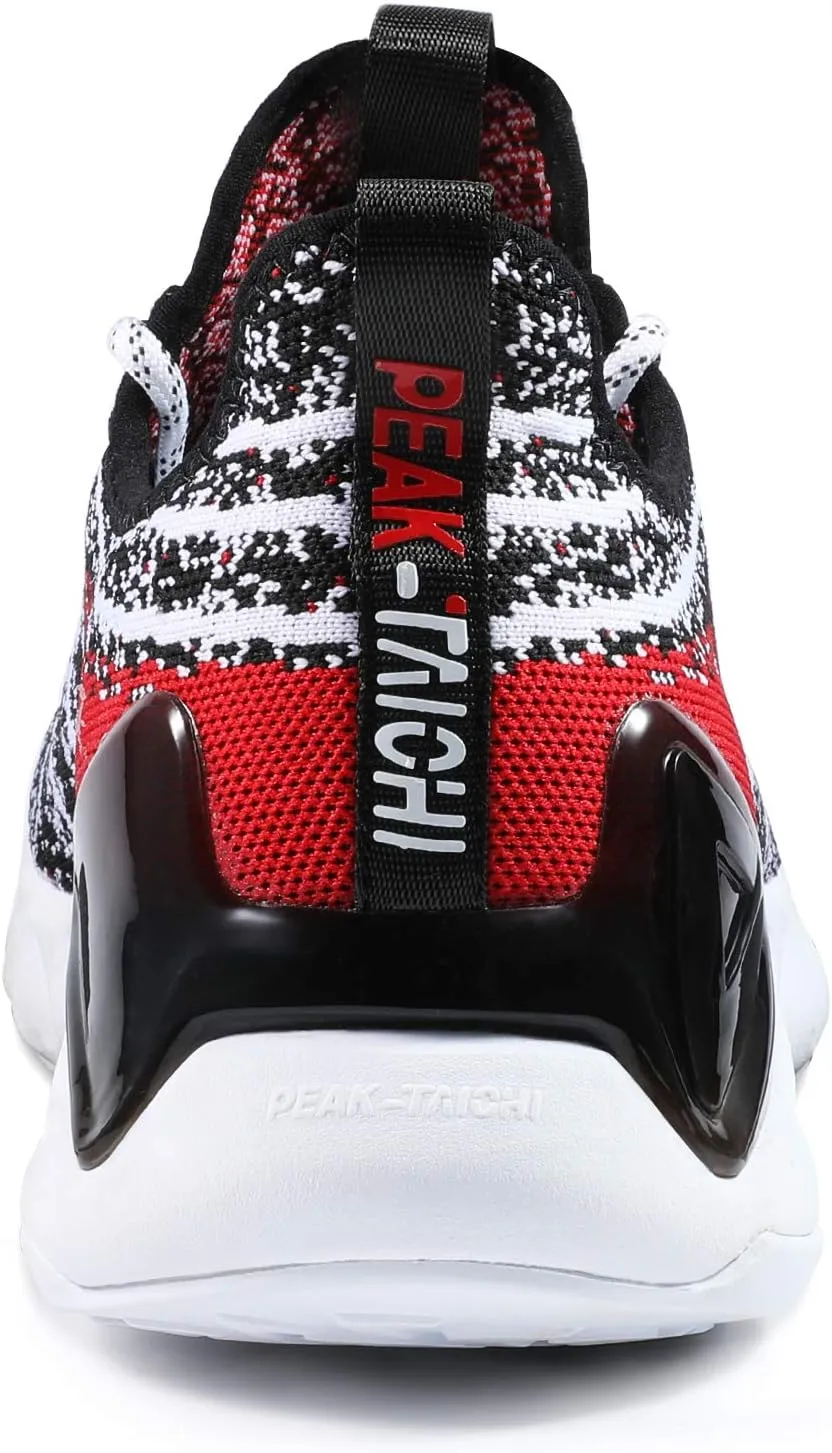 PEAK Mens Comfortable Running Shoes Taichi King Adaptive Smart Cushioning Supportive Training Sneakers for Walking, Tennis, Fitness, Gym